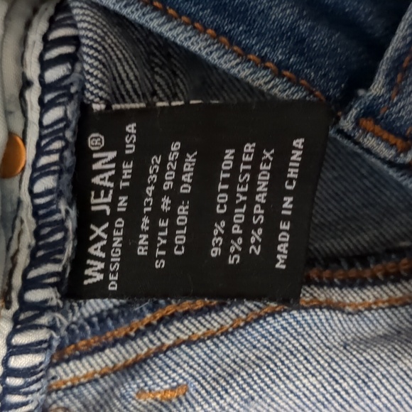 Wax Jean collection Women Mom Stretch blue distressed Jeans Size 7/28 - Picture 10 of 11